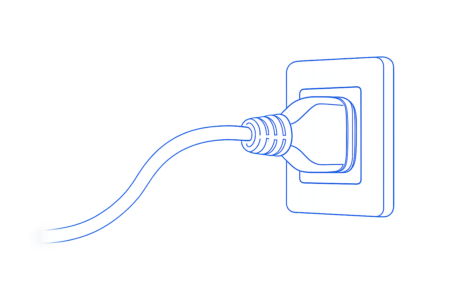 Plug and socket integration illustration